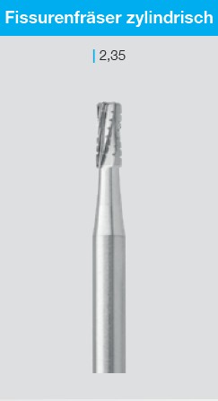 Fissurenfräser zylindrisch  ø1.0/6.0 mm