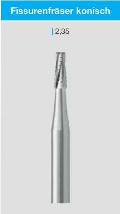 Fissurenfräser Konisch HM  ø1.2/4.2 mm