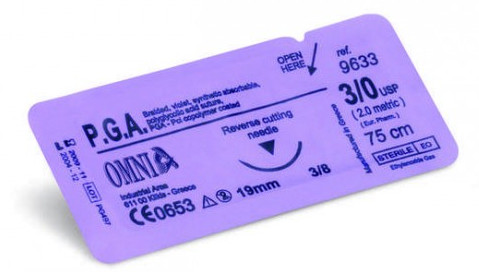 P.G.A. Nahtmaterial 4-0, polyfil, 75 cm